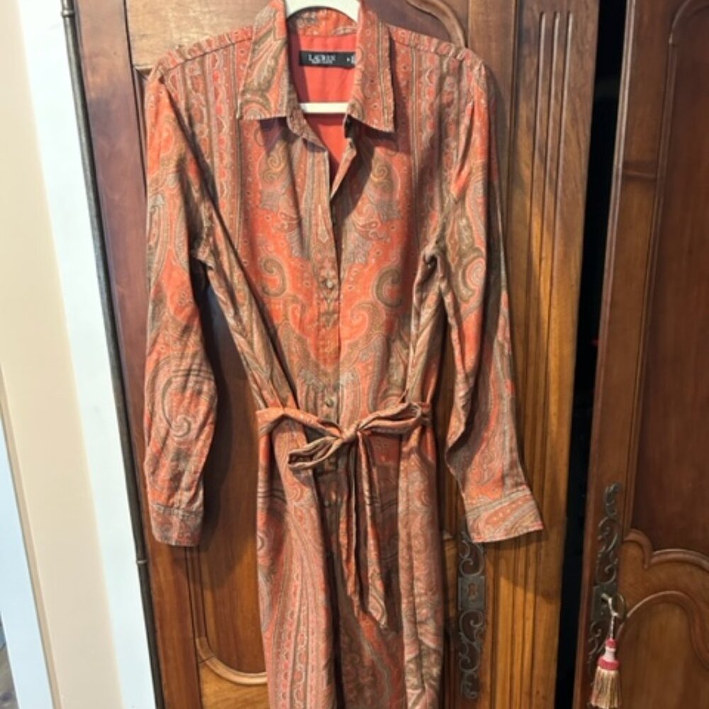Lauren Ralph Lauren paisley shirt dress, size 10